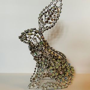 Pier 1 Jeweled Rabbit Metal & Rhinestone
Sculpture